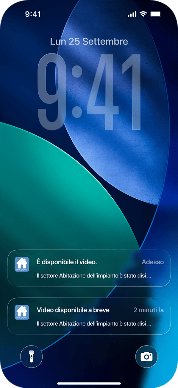 Schermata app in anteprima